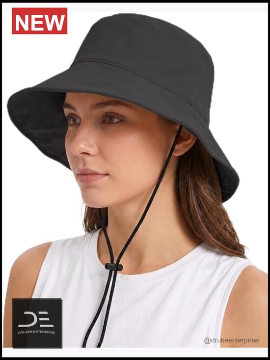 XXL Cooling Sun Hat for Big Heads, Adjustable Bucket Hat Wide Brim for Hiking main image 4